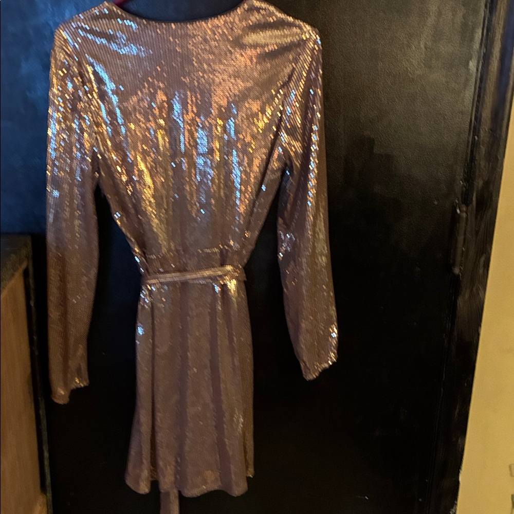 Carla Santana x Nine West Sequin Dress in Rose Taupe - Picture 4 of 4